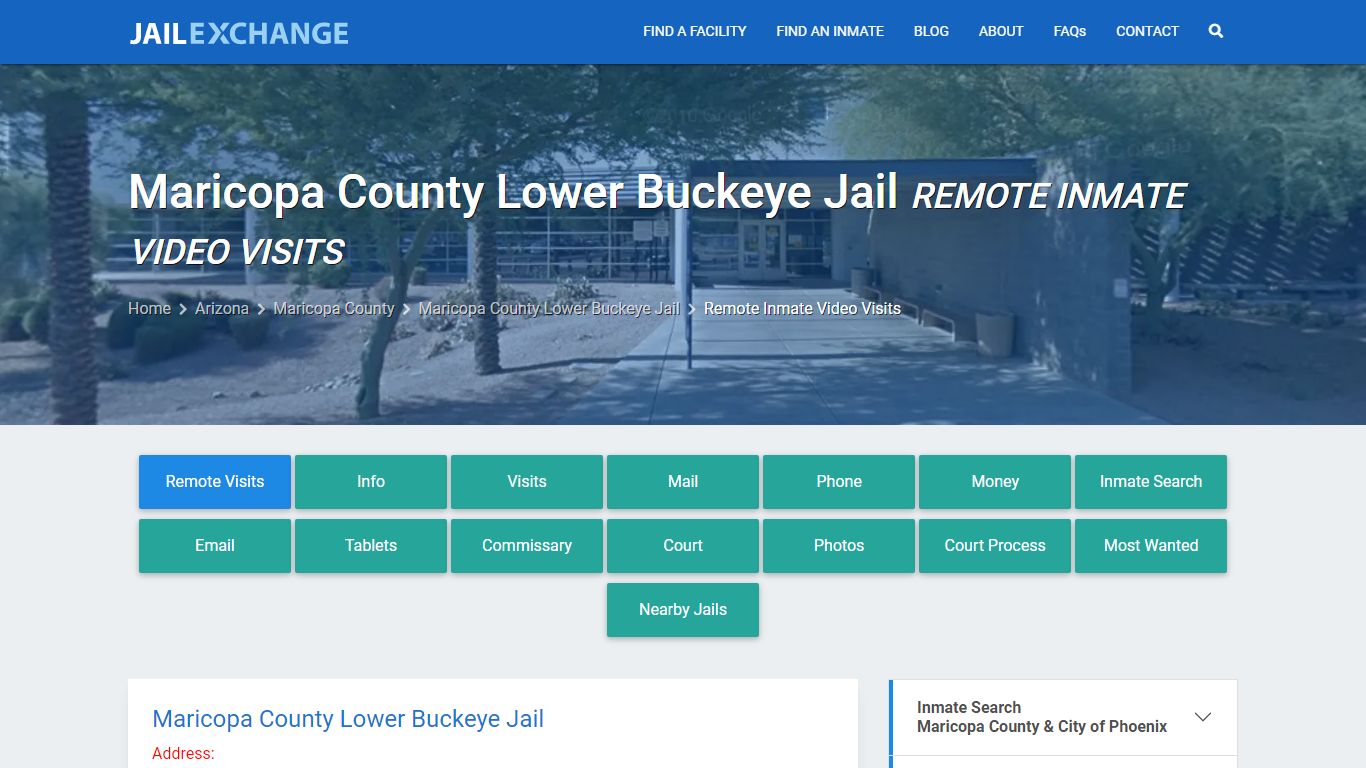 Video Visitation - Maricopa County Lower Buckeye Jail, AZ